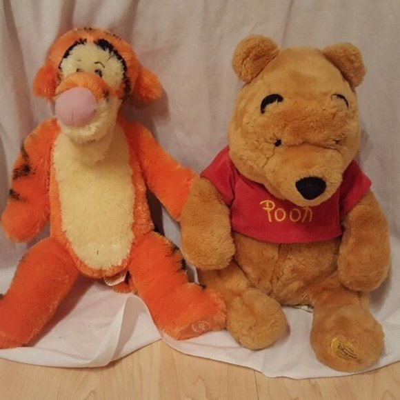 Disney Winnie the Pooh 12" and Tigger 17:‎ LN Condition Stuffed Animals - Picture 2 of 4